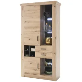 Landscape Vitrine BRUNECK - holzfarben ¦ Maße (cm): B: 110 H: 211 T: 45.0