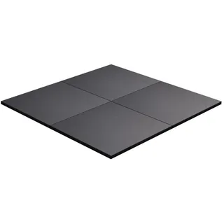 Gorilla Sports Hochwertige Bodenschutzmatte aus Gummi, Schwarz 50-51 cm