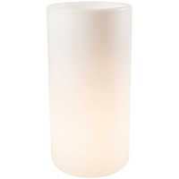 8 seasons design Shining Elegant Pot XL, LED Pflanzkübel 39 x 78 cm (weiß), E27 Fassung inkl. Leuchtmittel in warmweiß, großer beleuchteter Pflanzkübel für innen + außen, Blumenkübel