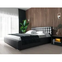 aea Bettgestell Bett Polsterbett Betten 180x200 Bettrahmen Doppelbett Ehebett Neu - Schwarz