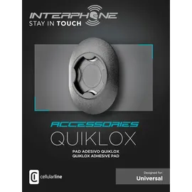 Interphone Quiklox Universal Klebehalterung, Handyhalter, schwarz