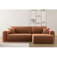 Kaiser Möbel Ecksofa mit Schlaffunktion L-förmiges Sofa,Capri Stoff Poso