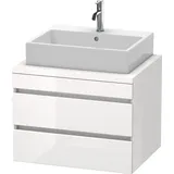 Duravit DuraStyle 70 x 54,8 cm, weiß matt/basalt matt, für Konsole, 2 Schubkästen
