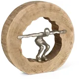 moritz Skulptur Wage den Sprung 28 x 27,5 x 7 cm Holz Deko Figur