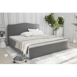 Polsterbett "Graz", grau, L:210cm, Bezug 100% Polyester, Polsterung: Polsterwatte, Material Gestell: gepolsterter Holzwerkstoff, WESTFALIA SCHLAFKOMFORT, Betten, wahweise mit Stauraum, verschiedene Matratzenarten wählbar