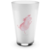 Mr. & Mrs. Panda Glas Axolotl Tanzen, Cappuccino Glas, Latte Macchiato, Glas, Cappuccino, Premium Glas, Hitzebeständig
