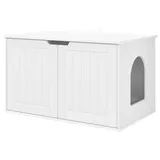 vidaXL Katzenhaus Weiß 85 x 55 x 50,5 cm Holzwerkstoff