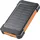 Logilink PA0321 - Powerbank, 6000 mAh, 2x USB-A, 1x USB-C, Solar, schwarz-orange