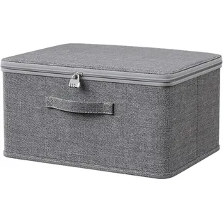 ATSGJLZN Aufbewahrungsbox 30 x 20 x 14 cm 1-tlg. grau