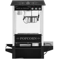 Royal Catering Popcornmaschine mit Wagen Retro-Design 195 / 235 °C schwarz Popcornmaker Automat,