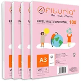 Packung mit 1000 weißen DIN A3 Blättern, 100g Druckerpapier. Multifunktionales Kopierpapier für Schule und Büro. Ideal für Laserdrucker, Tintenstrahldrucker oder Kopierer – Ofituria