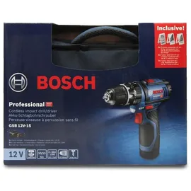 Bosch GSB 12V-15 Professional inkl. 2 x 2 Ah + Tasche 0615990GB1