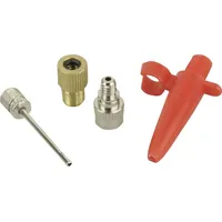 Fischer Fahrrad 85618 85618 Luftpumpen-Adapterset Metall, Rot (85618)