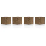 Magnetoplan Design Magnets Wood Series Cube 20x20x20mm - Walnuss - 4Stk