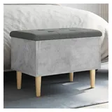 vidaXL Sitzbank mit Stauraum Betongrau 62x42x46 cm Holzwerkstoff