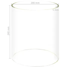 vidaXL Glaszylinder für Würstchenwärmer 200 x 240 mm