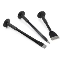 Wiltec Handmeißel Set 3-teilig Flachmeißel Spitzmeißel Breitmeißel