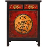 opium outlet Möbel Kommode Schrank Sideboard Hochzeitsschrank 32610-3 rot-schwarz asiatisch chinesisch orientalisch