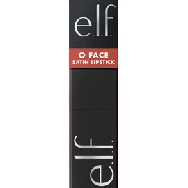 e.l.f. Cosmetics e.l.f. O Face Satin Lipstick, reichhaltig pigmentierter, pflegender & lang anhaltender cremiger Lippenstift, mit Jojoba angereichert, vegan & tierversuchsfrei, Vocal