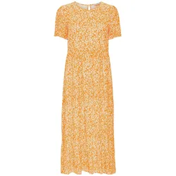 MALE MIDI Kleid - Blume Orange - ONLY