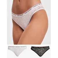 Tommy Hilfiger 3 Pack Lace Bikini in Grau, Größe XS