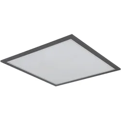 Deckenpanel Deckenleuchte Wohnzimmerlampe LED Alu anthrazit quadratisch chrom