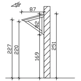 SKANHOLZ Vordach Poel 148 x 87 cm nussbaum