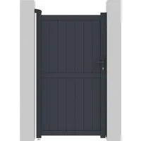 Habitat et Jardin Gartentor 101,2 x 180,9 cm Grau/Aluminium