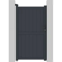 Habitat et Jardin Gartentor 101,2 x 180,9 cm Grau/Aluminium