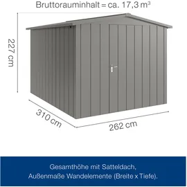 hörmann stauraumsysteme Juno 2,62 x 3,10 m Grau