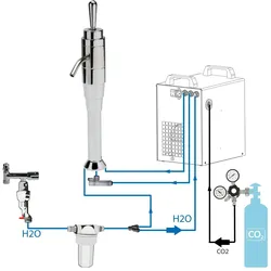 BieTal® Tafelwassergerät BT-25U Sprudelwasser Zapfstelle Joystick & Filter SET