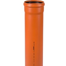 Ostendorf KG-Rohr DN 200 x 4,9 mm, 1000 mm, mit Muffe