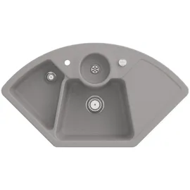 Villeroy & Boch Solo Eck 1,5 Becken rechts Einbauspüle Fossil/Keramik Excenterbetätigung 1075 x 600 mm