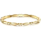 Lulu & Jane Fingerring LULU & JANE "AV210" Gr. 56, gelbgold, Fingerringe, Damen, 56, Messing, 1,3mm, Fingerring