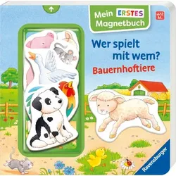 Ravensburger Mein erstes Magnetbuch: Wer spielt mit wem? Bauernhoftiere