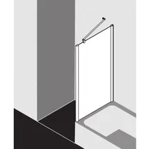 Kermi Pega Seitenwand verkürzt auf Badewanne PETVD09016VZK 90x160cm, silber hochglanz ESG Arena C Clean