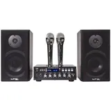 LTC Karaoke Set 2x75W MIT USB SD Bluetooth Surround Sound TV Stereo Event Musik BESCHALLUNGSANLAGE Lautsprecher