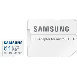 Samsung Evo Plus (2024) 64 GB microSDXC Speicherkarte (160 MB/s, Class 10, U3)