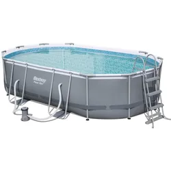 Bestway Frame Pool 56448 Komplett-Set 488 x 305 x 107cm oval