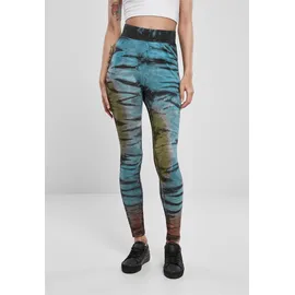 URBAN CLASSICS Cotton Tie Dye High Waist Leggings Black S