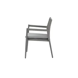 Möbel Kraft Ropero Stapelstuhl 61 x 60,5 x 84 cm grau