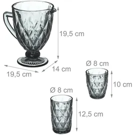 Relaxdays Gläser Set 0,3 l 6-tlg.