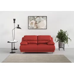 2-Sitzer COTTA "Maranello", rot, H:86cm T:93cm, 64% Polyurethan, 25% Polyester, 11% Baumwolle, Sofas