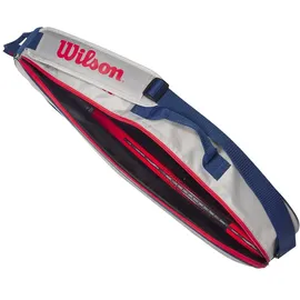 Wilson Junior 3 Tennistasche - Grey Eqt / New Red - One Size