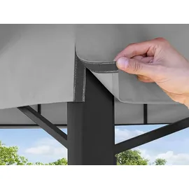 TOOLPORT Gartenpavillon 3 x 4 m inkl. Seitenteile stone