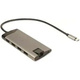 Inter-Tech GDC-802 - USB 3.2 Gen 1 (3.1 Gen 1) Type-C Grau