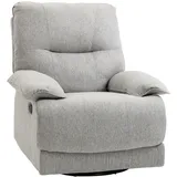 Homcom Relaxsessel Fernsehsessel mit Liegefunktion, Leinenoptik, Drehbar TV-Sessel mit Federkernsystem, Fußstütze, für Wohnzimmer, Sessel, Relaxsessel