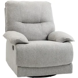 Homcom Relaxsessel Fernsehsessel mit Liegefunktion, Leinenoptik, Drehbar TV-Sessel mit Federkernsystem, Fußstütze, für Wohnzimmer, Sessel, Relaxsessel