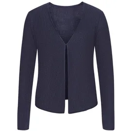 VIVANCE Strickjacke mit Haken-Verschluss Blau 36/38