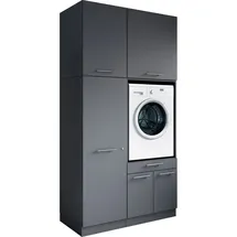 laundreezy Mehrzweckschrank-Set 118 x 238 x 68 cm Grau